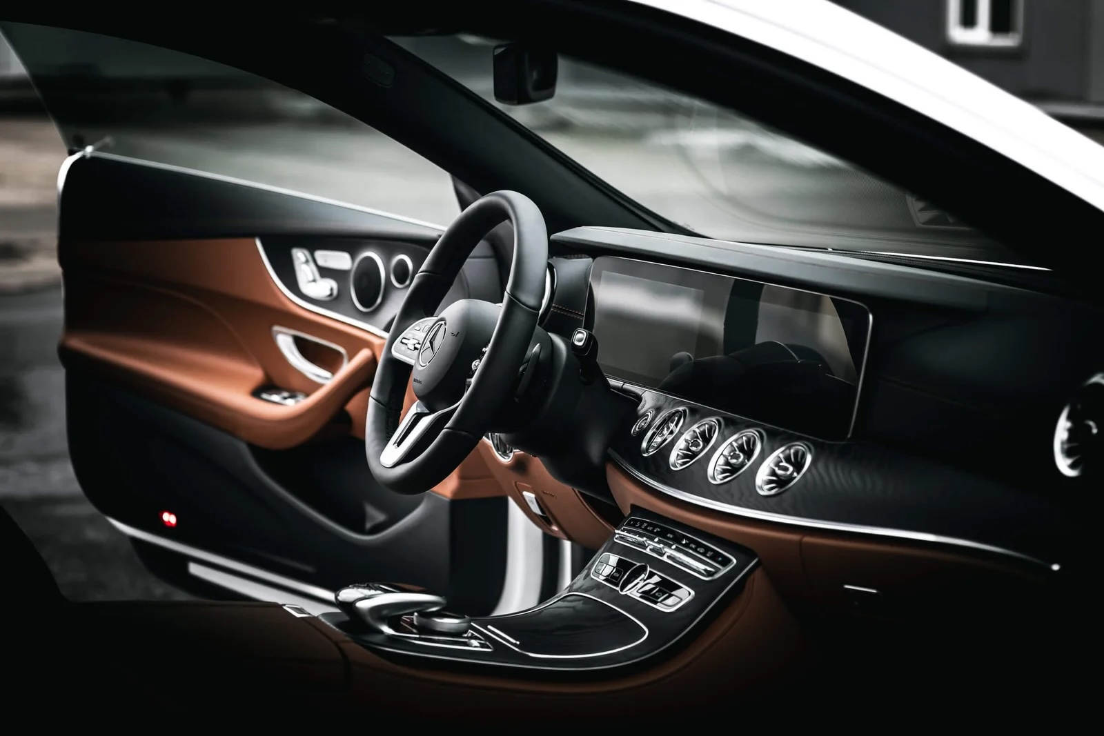 Interior of a luxury car